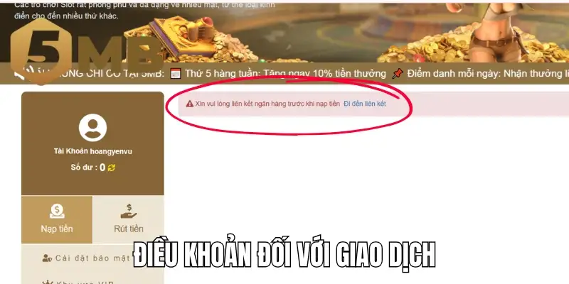 Điều khoản đối với giao dịch