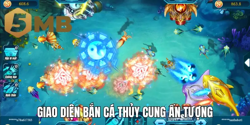 Giao diện bắn cá thủy cung ấn tượng